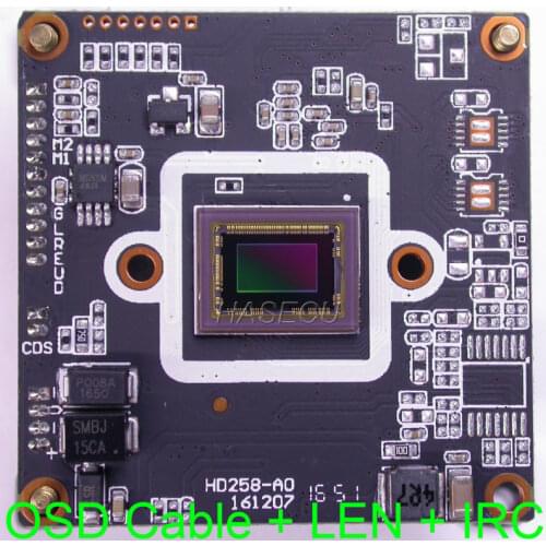 WDR 1080P AHD / TVI / CVI / CVBS 1/2.8" Sony Exmor STARVIS IMX290 CMOS NVP2450 CCTV camera module board OSD cable CS 3MP LEN IRC