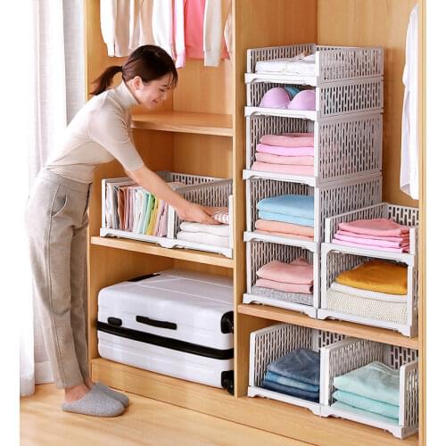 JOYBOS Wardrobe Storage Drawer Storage Box Household Layered Partitions Finishing Shelf Dormitory Rack Storage Basket JBS55