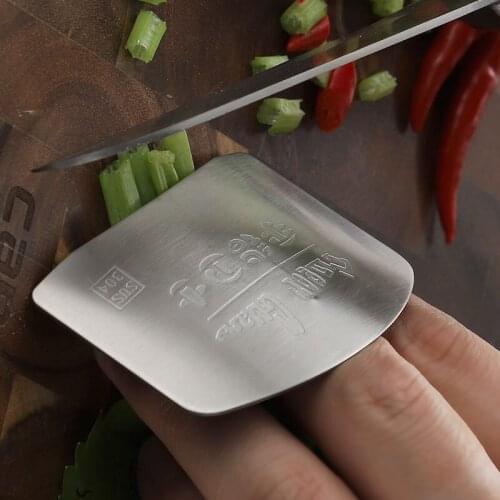 1pc Stainless Steel Finger Guard Protector for Knife Cut Kitchen Tools Multi-function Guarder