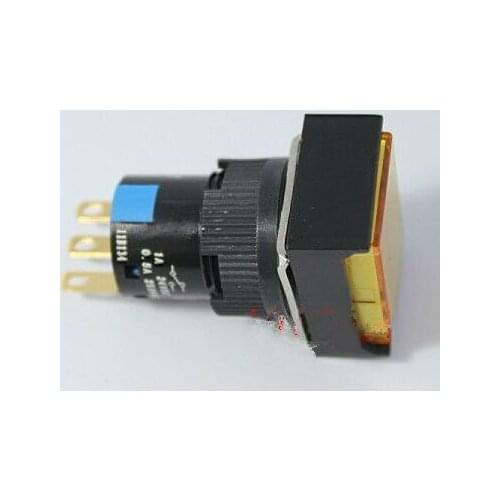 16MM Switch Automatic Reset Square indicator 5A 220VAC SPDT (1a+1b not LED ) K16-221 DIP3 red colour new and original