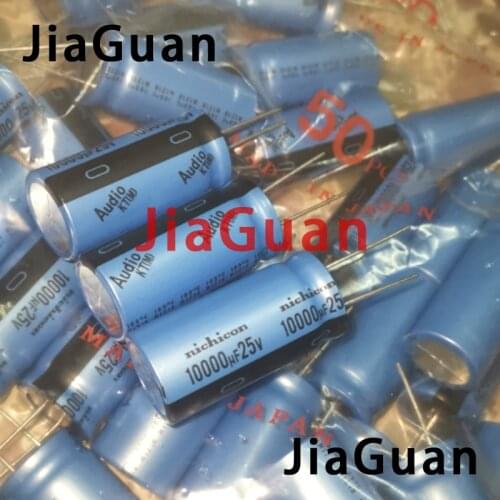 2pcs Genuine NICHICON KT 25V10000UF 22X40MM Audio Electrolytic capacitor blue kt 10000uF/25v hot sale 10000UF 25V Amplifier