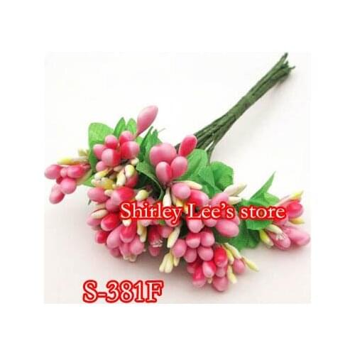 720 pcs=72 BUNCHES X decorative flowers--Pretty Berry Spray w/wired stem ,CARD MAKING, wedding flower