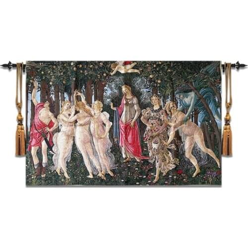 88*140CM home decoration famous painting " spring " Weavers wall tapestry without frame hanging European Renaissance tapestry