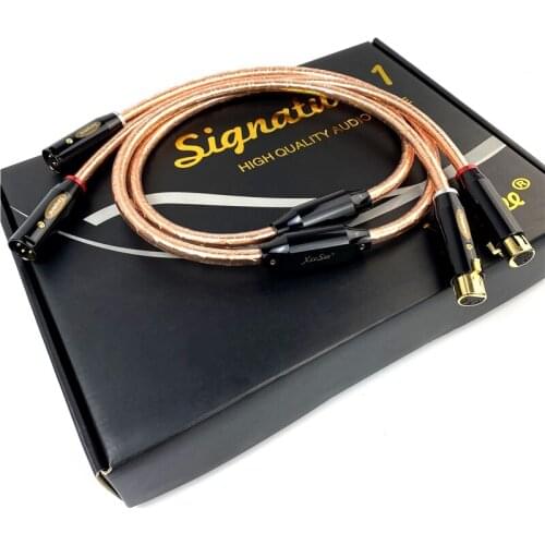Audiophile Signature XLR Balance Cable OCC 24K Copper HiFi Audio Line