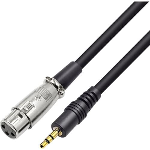 3M/9.8FT 3.5MM to 3 hole XLR female audio Line,3.5MM male plug extends to XLR to connect computer microphone audio cable