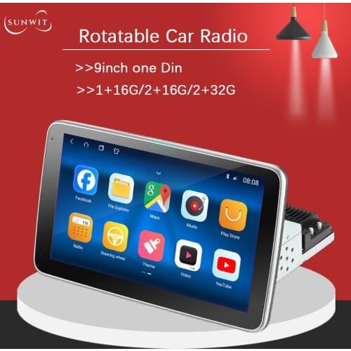 1Din Android10.1 Universal Rotatable Car Radio Multimedia Video Player GPS Navigation for Hyundai Toyota Nissan Polo Golf Ford