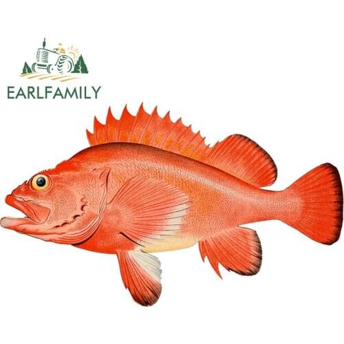 EARLFAMILY 13cm x 7.8cm For Redfish Creative Car Sticker Laptop Decals Personality Sticker Vinyl Car Wrap Bumper Decoration