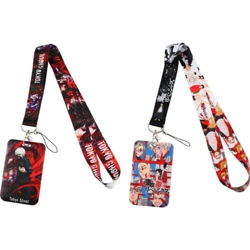 G2276 Anime Credit Card Holder Card Case Neck Strap Phone Lanyard For Keys ID Card Necklace Keychain Lanyard