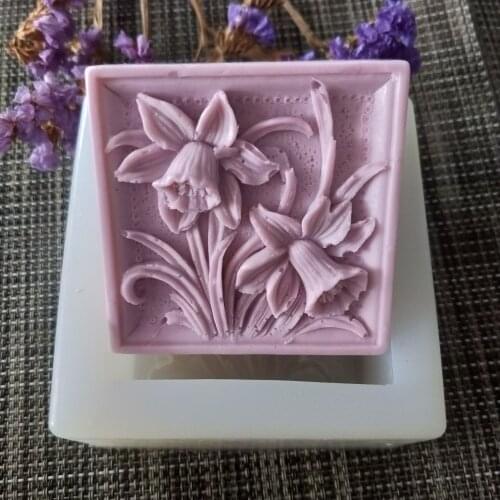 HC0131 PRZY Silicone Mold flowers Soap Molds Campanula Square soap flower Clay Resin Gypsum Chocolate Candle Candy Mold