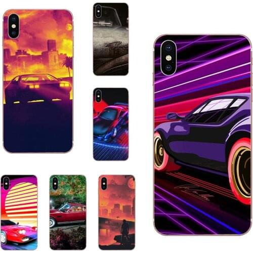 TPU Mobile Phone Retro Car Artwork For iPhone 11 Pro Max Plus Pro X XS Max XR 8 7 6S SE 4S 5 5C 5S SE 2020