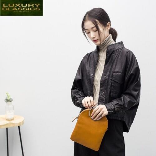 Jacket 2021 PU Leather Women Autumn Coat Plus Size Casual Jackets Black Coats Ladies Spring Tops Chaqueta Mujer LWL854