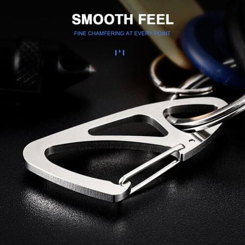 Stainless Steel Carabiner Outdoor Mountain Climbing Key Chain Keyring Hanging Key Holder Clip Buckle Camping Hiking Survival Too
