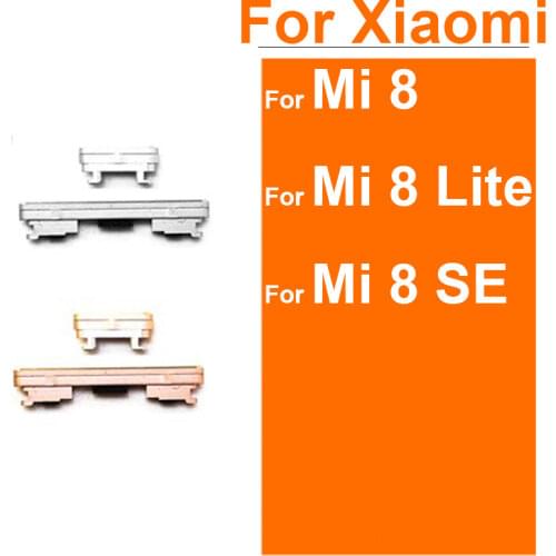 On/Off Power Button + Volume Up Down Side Button For Xiaomi Mi 8 Se Lite 8Lite Youth Power Volume Key Button Replacement Parts