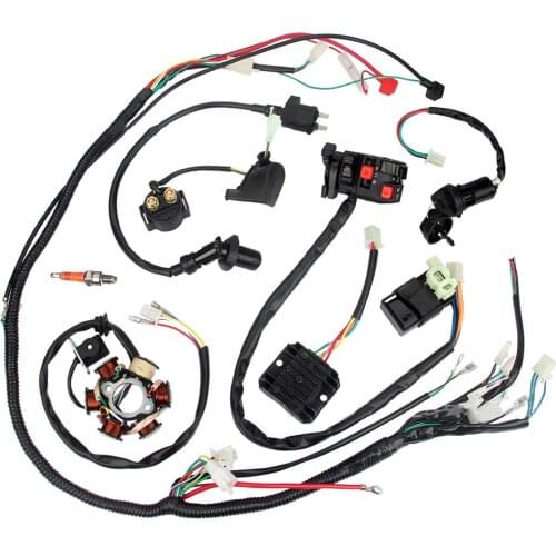 Complete ATV Accessories CDI Wire Harness Assembly Wiring Set Switch Set Dirt Bike ATV GY6 125CC 150CC Complete ATV Regular