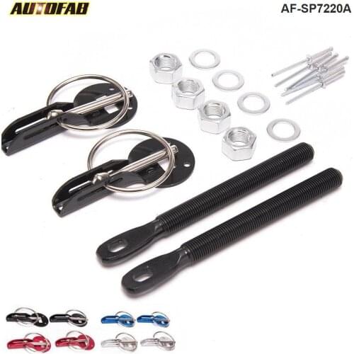 Racing Black Hood Bonnet Pin Kit Aluminium For All Cars Lock Locking Sport New For Honda 08-12 Accord 2Dr AF-SP7220A