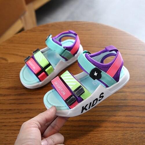 2020 Summer New Childrens Sandals Girls Beach Shoes Soft Bottom Anti-slippery Boys Sports Sandals Baby Toddler Shoes Leisure