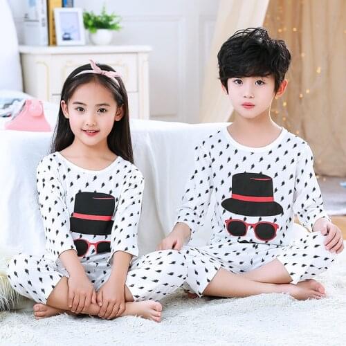 Summer Boys Girls Pajamas Children Sleepwear Cotton Pyjamas Kids Cartoon Pijamas Baby Girls Clothes Sets For 2 4 6 8 10 12 Years