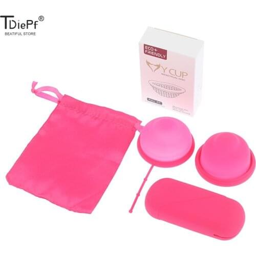 1PCS Reusable Disc Flat-fit Design Menstrual Cup With Extra-Thin Sterilizing Silicone Menstrual Disk Tampon/ Pad Alternative