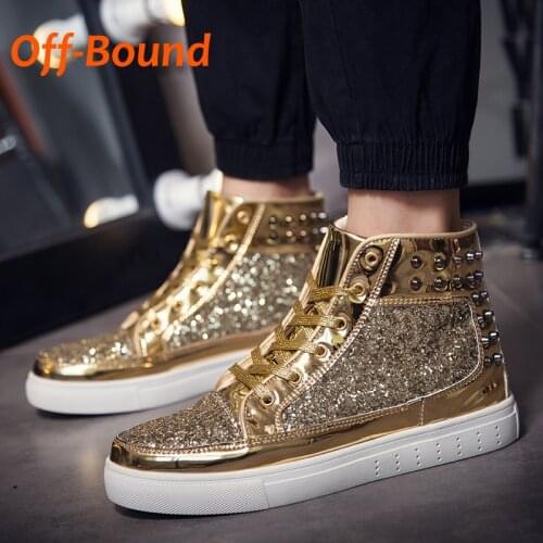 Off-Bound Mens and Womens Boots Sneakers High-Cut Rive Shining Tennis Shoes Platform Sport Training Footwear Men Casual Shoes