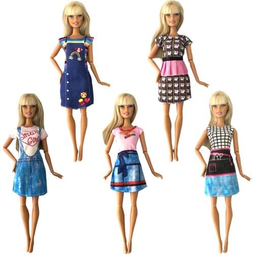 NK 5 Set Newest Doll High-Quality Clothing Casual dresses fashion clothing For Barbie Dolls children Best Gifts 108A 6X