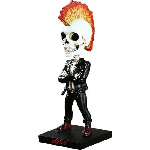 Innovative Fashion Skeleton Figure Car Interior Pendant Shaking Head Swinging Skeleton Toy Ornament Cartoon Decoration