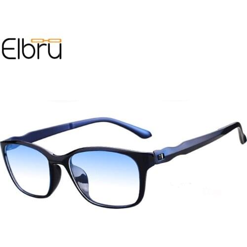Elbru Anti Blue Light Reading Glasses Ultralight TR90 Presbyopia Eyeglass Men Women Antifatigue Computer Eyewear Diopters 0 +4.0