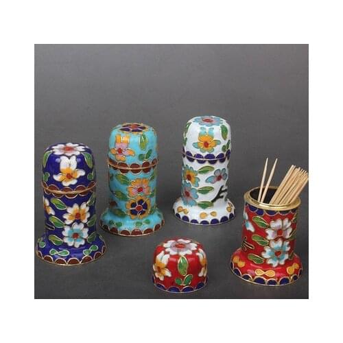 Wholesale New 1PCS Multicolor Beijing Features Crafts Cloisonne Toothpick