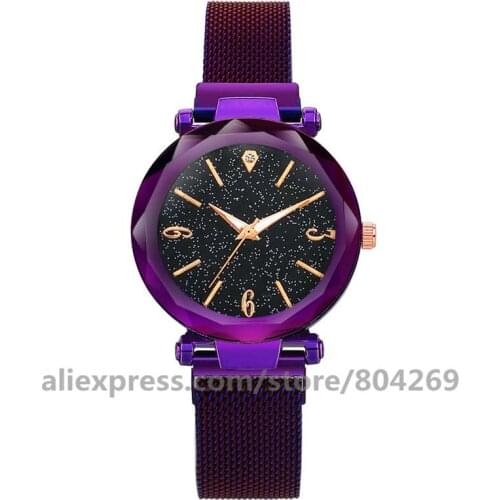 Wholesale Womens Quartz Watch Alloy Luxury Brand Fashion Watches Magnetic Band Watch Hot Fashion Luminous Women Watches 8691