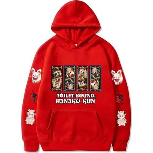 Harajuku Hot Anime Toilet-bound Hanako-kun Hoodie Print Fashion Hoodie Sportswear Top Unisex Sweatshirt Men Women