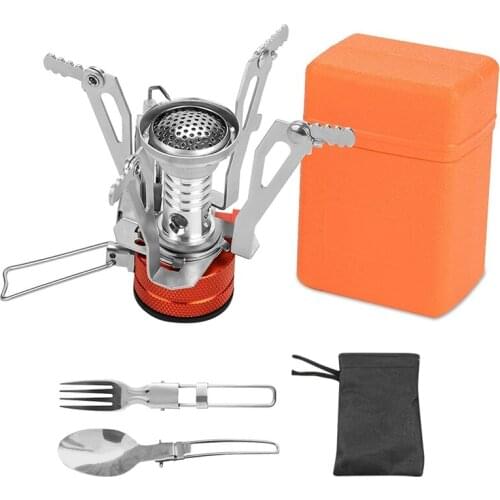 NEW-Camping Stove Portable Camp Stove Compact Wind Resistant Camping Stove for Backpacking Hiking Camping Cooking
