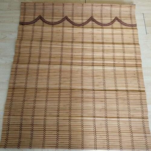 Can DIY Logo Office Roman shade With the hang up and down system Roman Blinds Blackout for Office Wooden material Office Curtain