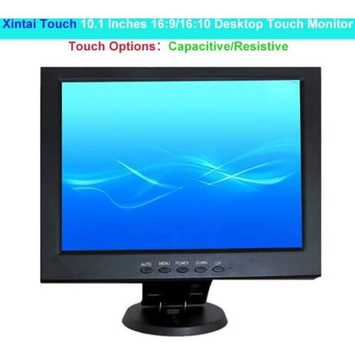 Xintai Touch 10.1 Inches 16:9/16:10 Ratio Desktop Touch Monitor 5 Wires Resistive Touch Screen Resolution (1280*800/128*720)