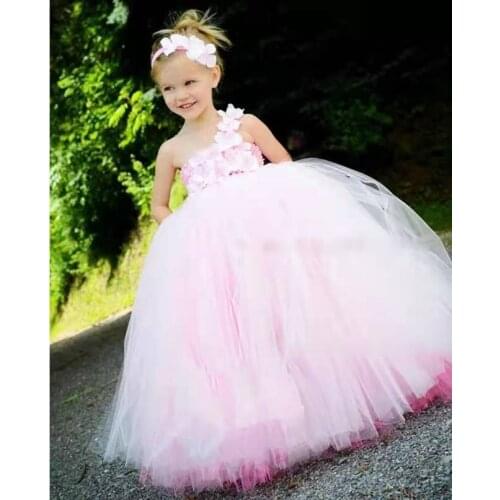 Grey fluffy Beauty Contest T-show Party Kids Clothes Children Princess Clothing Vestido tutu Costume Tutu Girls Party Dress