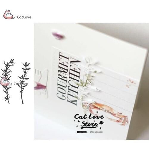 2PCS Grass Plant Metal Cutting Dies Stencils For DIY Scrapbooking Paper Card Decorative Craft Dies Embossing Die Cuts New 2019