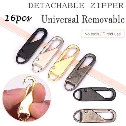 8PCS Alloy Universal Zipper Puller for Clothing Zip Fixer Removable Zipper Slider DIY Handmade Sewing Instant Repair Tools