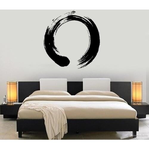 Personality Pattern Vinyl Wall Decal Wall Circle Enso Zen Calligraphy Japan Nirvana Stickers For Living Room Bedroom 1341