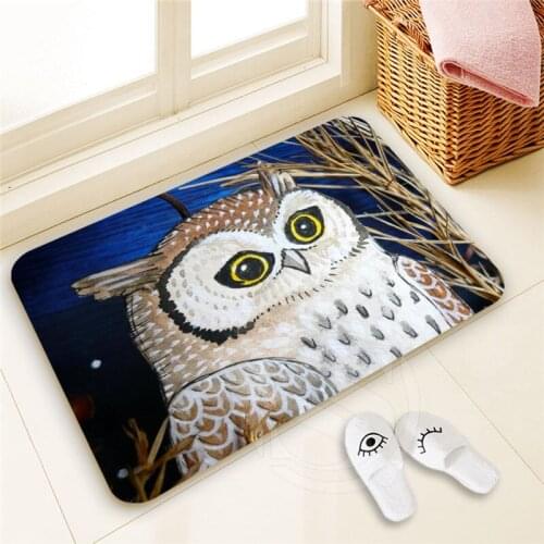 High Quality Custom OWL Doormat Home Decor 100% Polyester Pattern Door mat Floor Mat foot pad SQ00722-@H0642