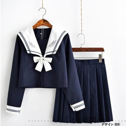 Japanese JK uniforms orthodox high-quality wind Navy sailor suit class service uniforms school uniforms female college wind suit