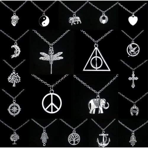 Animal Bird Wisdom Tree Yin Yang Luck Pendant Necklace Family Gifts Women Men Jewelry Couples Lover Chain Necklace Friend