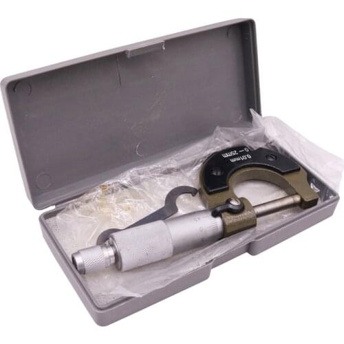 1 box high precision 0-25mm 0.01mm metric outer diameter micrometer caliper outer diameter spiral caliper tool with mini wrench