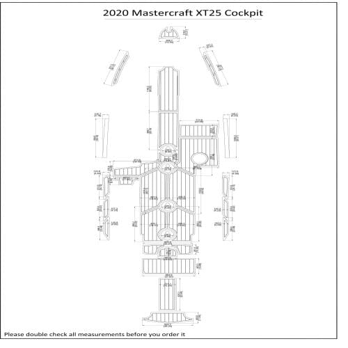 2020 Mastercraft XT25 Cockpit Boat EVA Teak Decking 1/4" 6mm
