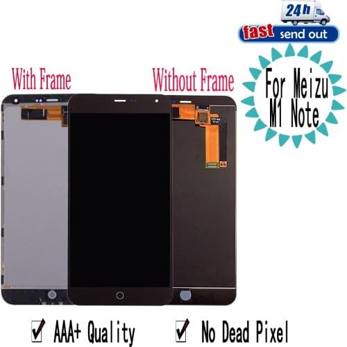 5.5" LCD For MEIZU M1 Note LCD Display Touch Screen Digitizer Assembly Replacement with Frame For MEIZU M1Note