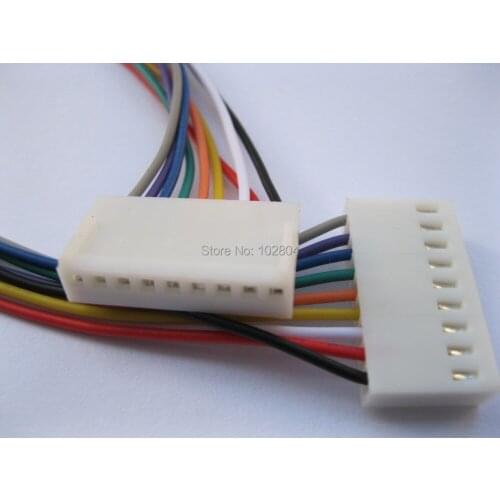 500 pcs 2510 2.54mm Pitch 9 Pin Female Connector with 26AWG 300mm(12") Leads Cable