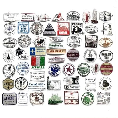 60pcs Retro Traveling Boarding Pass Air Tickets creative Suitcase stickers for Laptop Luggage Bags Bike Phone Cool Sticker
