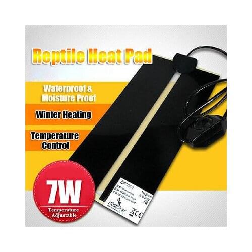 7W Reptile Heater Adjustable Temperature Heat Mat Pet Heating Warmer Pad 220-240