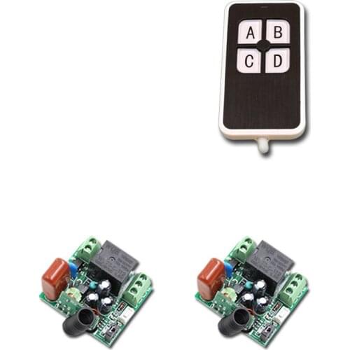 AC220V RF Wireless Remote Control Switch Mini Receiver Board Module RF ON/OFF Switch 2 Receivers + 1 Transmitter