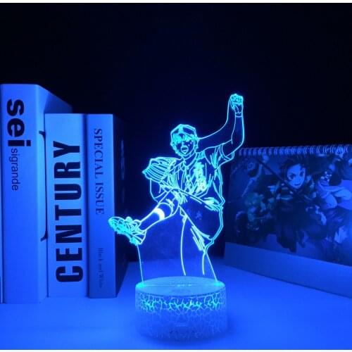 Ace of Diamond Anime Sawamura Eijun 3D White Base Lamp for Bedroom Decor Nightlight Cool Birthday Gift Eijun Acrylic LED Light