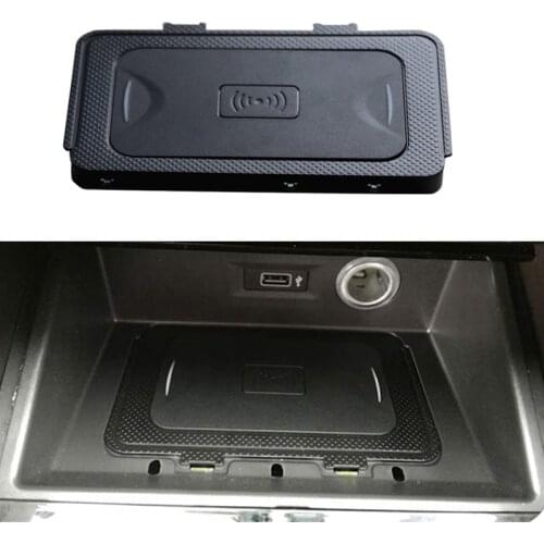 Car Wireless Charger,10W QI Phone Charging Panel for Teramont Phideon T-Roc 2014- for All Qi-Enabled Devices