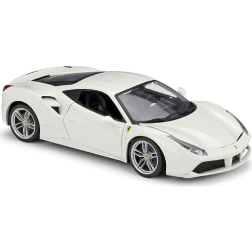 Bburago 1:18 488 GTB Red White Sport Car Static Simulation Models Diecast Alloy Metal Model Car