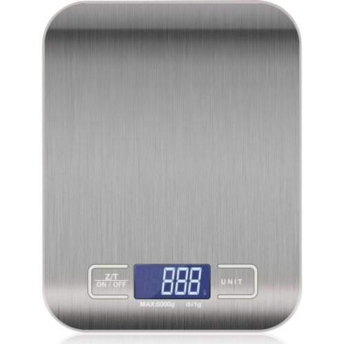 Free shipping 10kg/5KgKitchen Scale Stainless Steel Weighing Scale Food Diet Postal Balance Measuring Tool LCD Electronic Scales